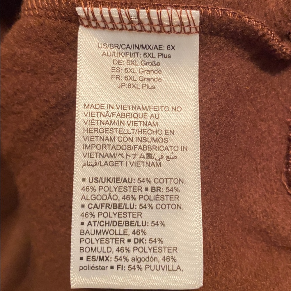 Amazon Essentials Brown Cropped Hoodie…size 6X - Picture 4 of 5